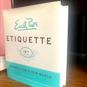 Emili’s Post Etiquette book